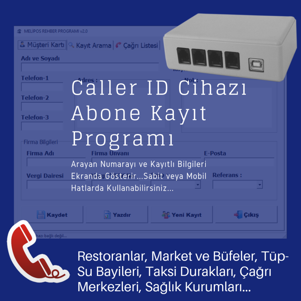 caller id cihazı ve program